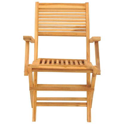 Folding Garden Chairs 2 Pcs 55X62X90 Cm Solid Wood Teak