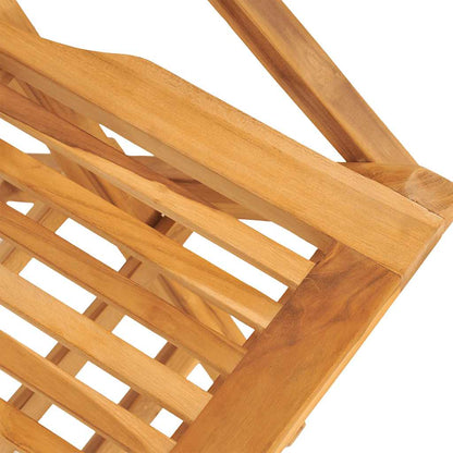 Folding Garden Chairs 2 Pcs 55X62X90 Cm Solid Wood Teak