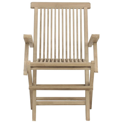 Folding Garden Chairs 2 Pcs Grey 56X61X89 Cm Solid Wood Teak