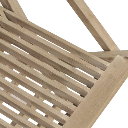Folding Garden Chairs 2 Pcs Grey 56X61X89 Cm Solid Wood Teak