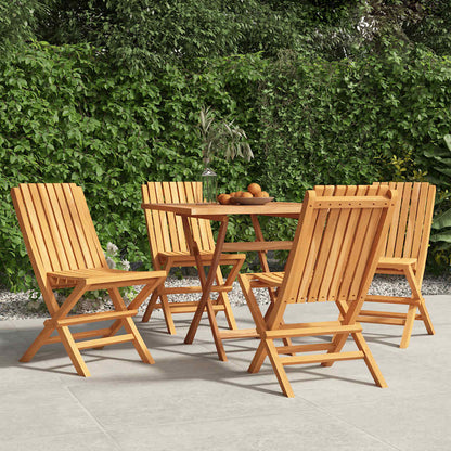 Folding Garden Chairs 2 Pcs 47X47X89 Cm Solid Wood Teak