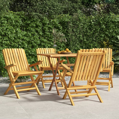 Folding Garden Chairs 2 Pcs 47X47X89 Cm Solid Wood Teak