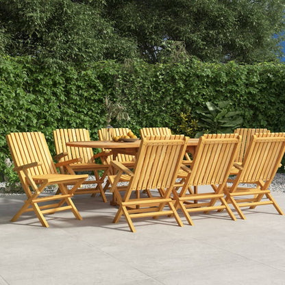 Folding Garden Chairs 2 Pcs 47X47X89 Cm Solid Wood Teak