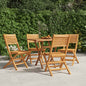 Folding Garden Chairs 2 Pcs 55X62X90 Cm Solid Wood Teak