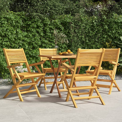 Folding Garden Chairs 2 Pcs 55X62X90 Cm Solid Wood Teak