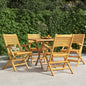 Folding Garden Chairs 2 Pcs 55X62X90 Cm Solid Wood Teak
