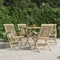 Folding Garden Chairs 2 Pcs Grey 56X61X89 Cm Solid Wood Teak