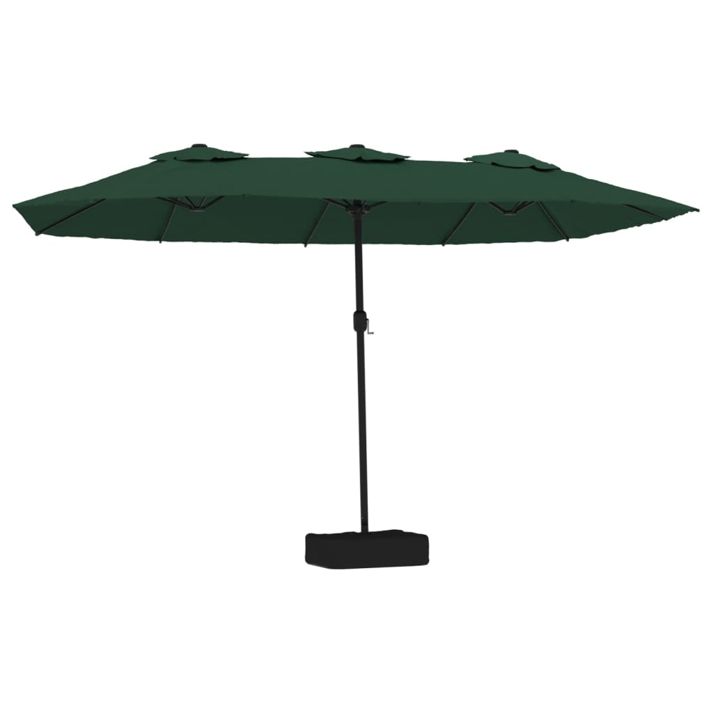 Double-Head Garden Parasol With Leds 449X265 Cm