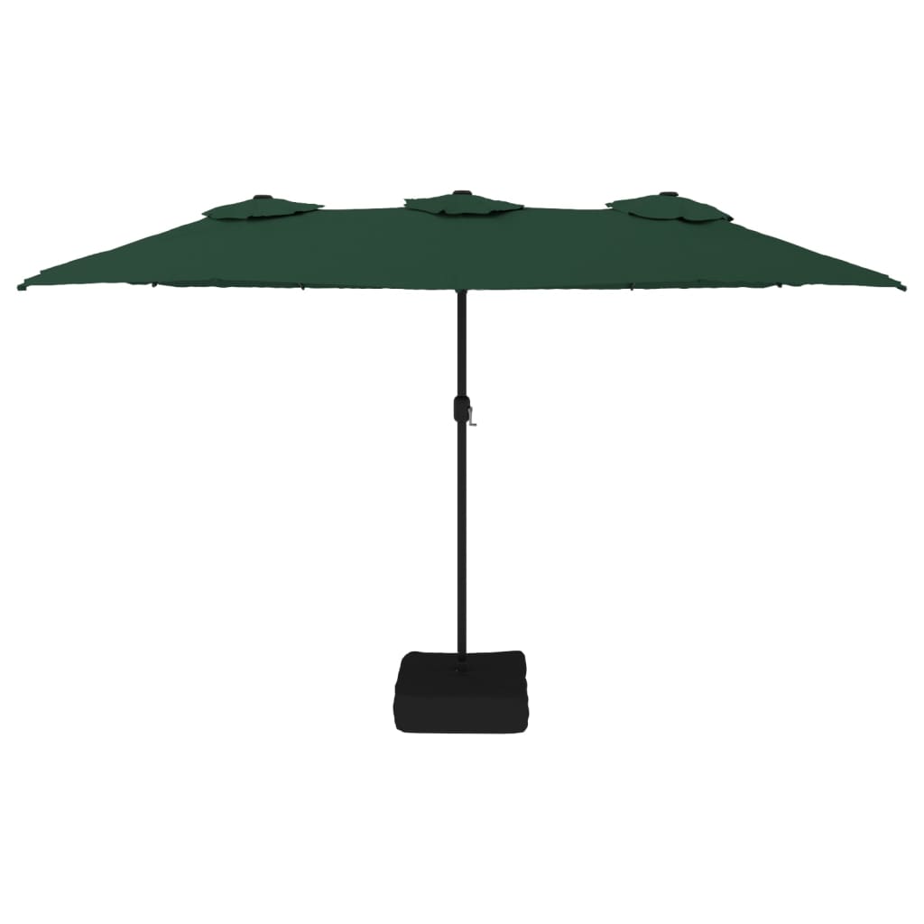 Double-Head Garden Parasol With Leds 449X265 Cm