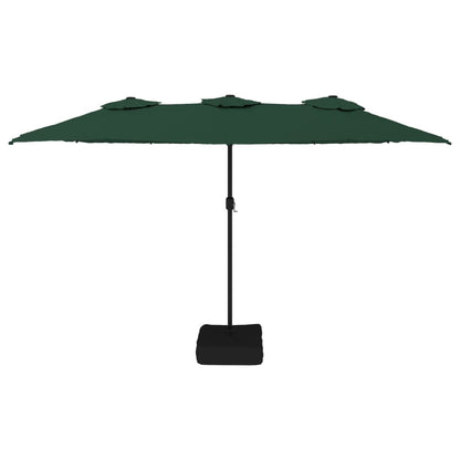 Double-Head Garden Parasol With Leds 449X265 Cm