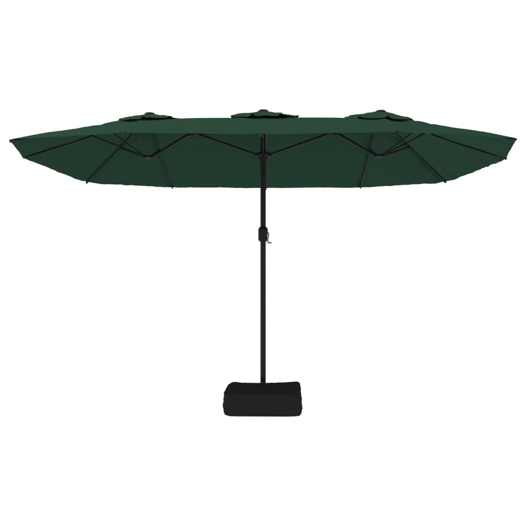 Double-Head Garden Parasol With Leds 449X265 Cm