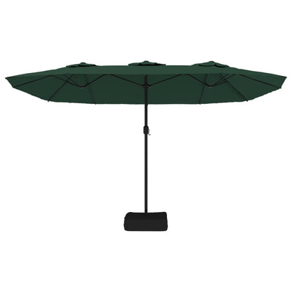 Double-Head Garden Parasol With Leds 449X265 Cm