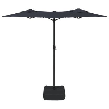 Double-Head Garden Parasol With Leds 316X145 Cm