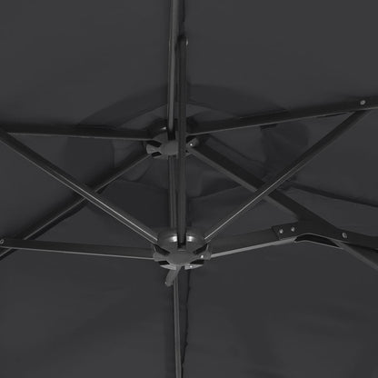 Double-Head Garden Parasol With Leds 316X145 Cm