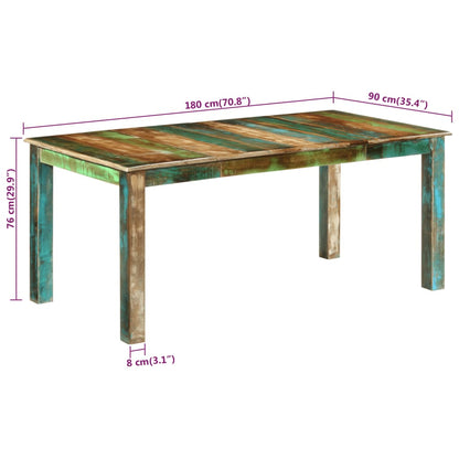 Dining Table 180X90X76 Cm Solid Wood Reclaimed