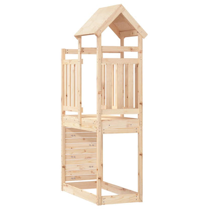 Play Tower With Rockwall 53X110.5X214 Cm Solid Wood Pine