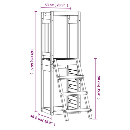 Outdoor Playset 53X46.5X169 Cm Solid Wood Douglas