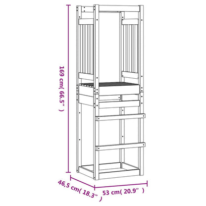 Play Tower 53X46.5X169 Cm Solid Wood Pine