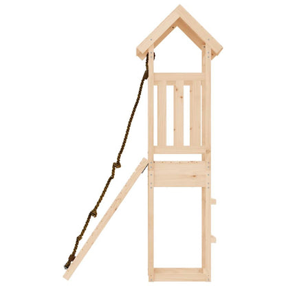 Playhouse With Climbing Wall Solid Wood Pine