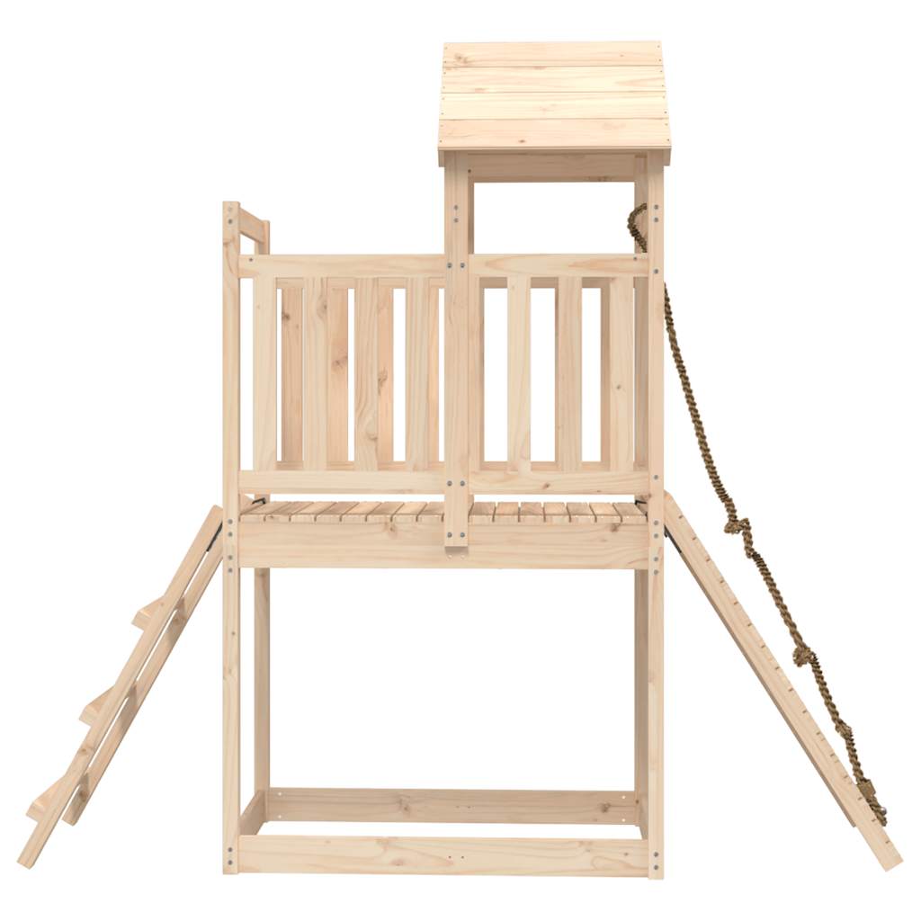Playhouse With Climbing Wall Solid Wood Pine