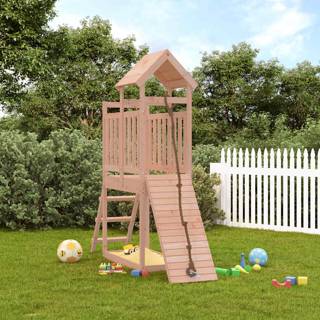Playhouse With Climbing Wall Solid Wood Pine