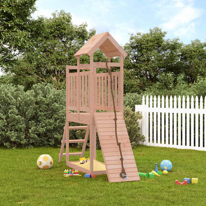 Playhouse With Climbing Wall Solid Wood Pine