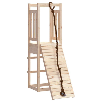 Playhouse With Climbing Wall Solid Wood Pine