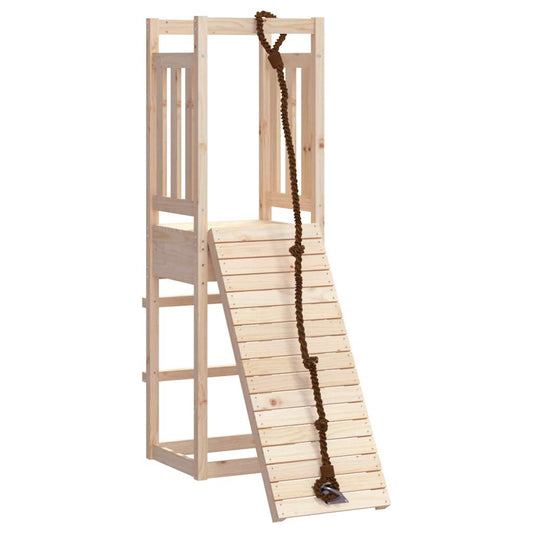Playhouse With Climbing Wall Solid Wood Pine