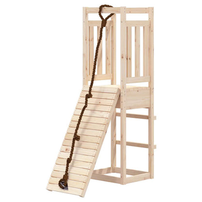 Playhouse With Climbing Wall Solid Wood Pine