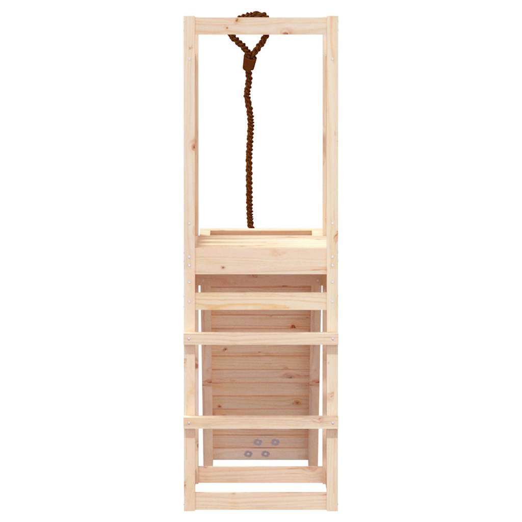 Playhouse With Climbing Wall Solid Wood Pine