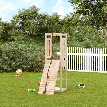 Playhouse With Climbing Wall Solid Wood Pine