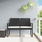 2-Seater Garden Bench With Cushions Pp Rattan