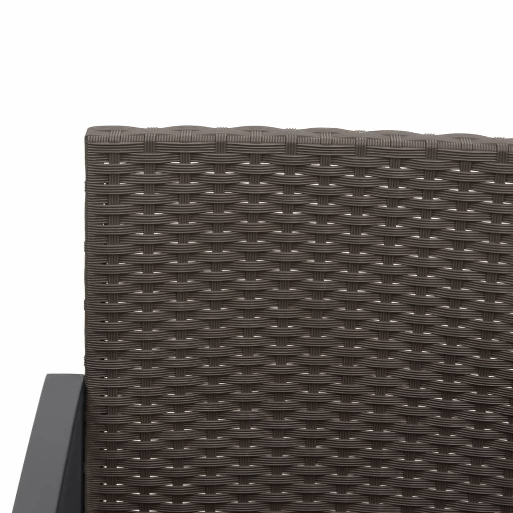 2-Seater Garden Bench With Cushions Pp Rattan