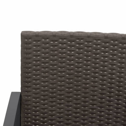 2-Seater Garden Bench With Cushions Pp Rattan