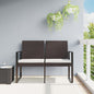 2-Seater Garden Bench With Cushions Pp Rattan