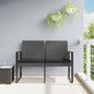 2-Seater Garden Bench With Cushions Pp Rattan