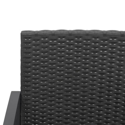 3-Seater Garden Bench With Cushions Pp Rattan