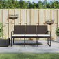 3-Seater Garden Bench With Cushions Pp Rattan