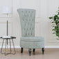 High Back Chair Velvet Button Design
