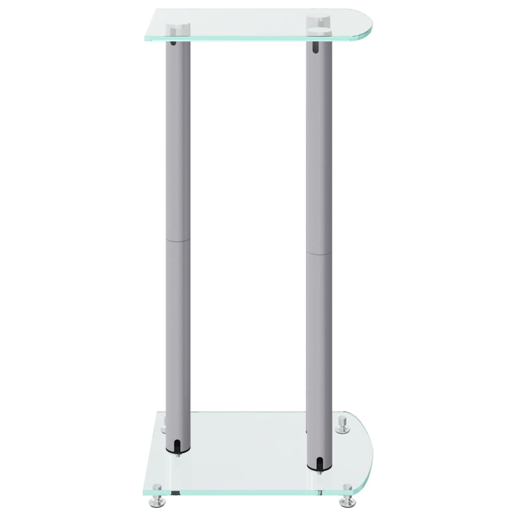 Speaker Stands 2 Pcs Tempered Glass 3 Pillars Design