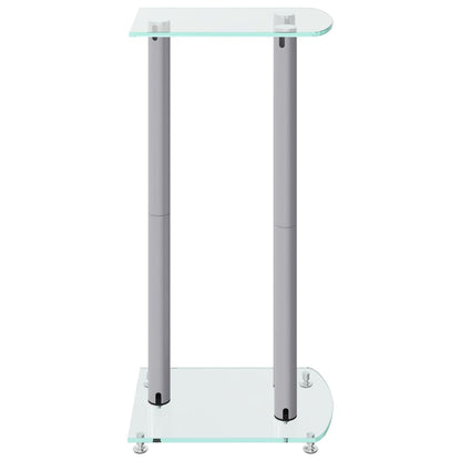 Speaker Stands 2 Pcs Tempered Glass 3 Pillars Design