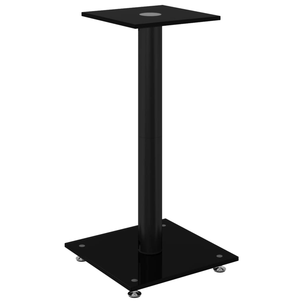 Speaker Stands 2 Pcs Tempered Glass 1 Pillar Design