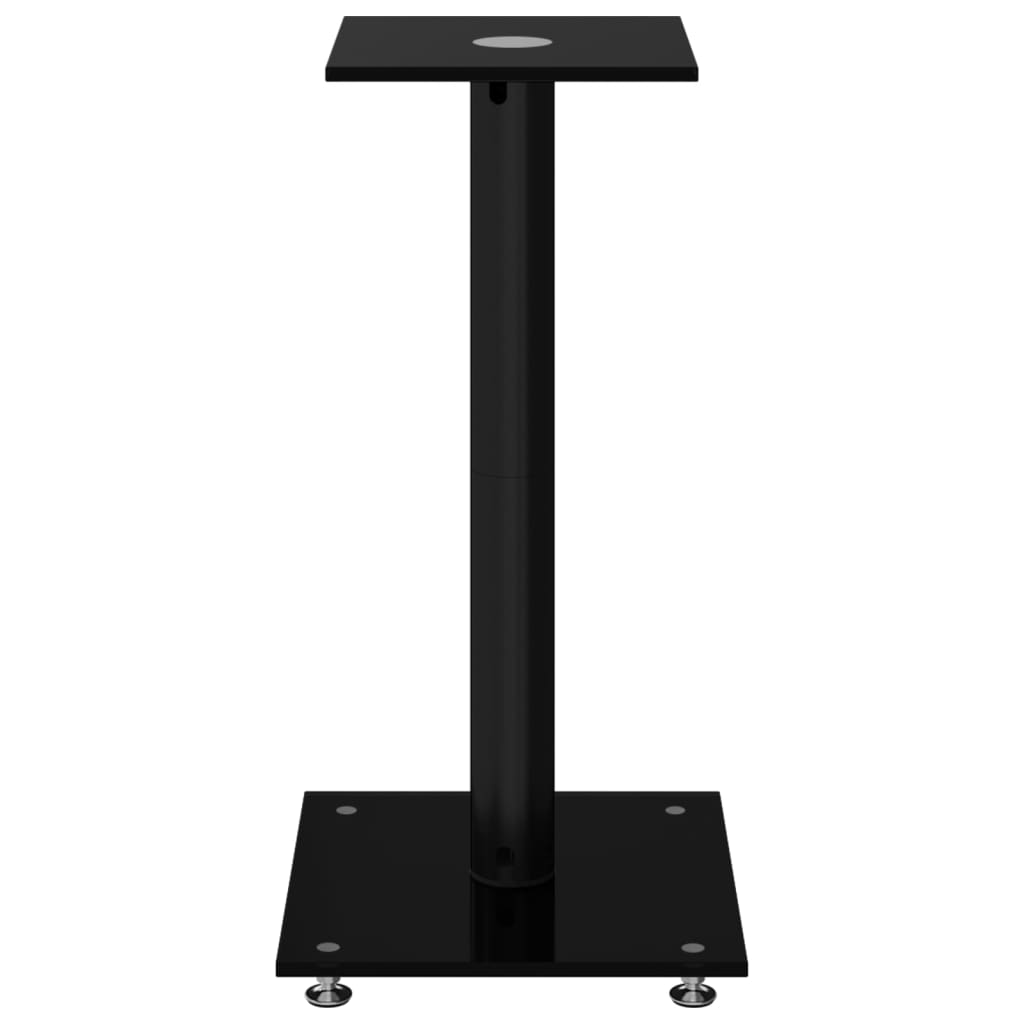 Speaker Stands 2 Pcs Tempered Glass 1 Pillar Design