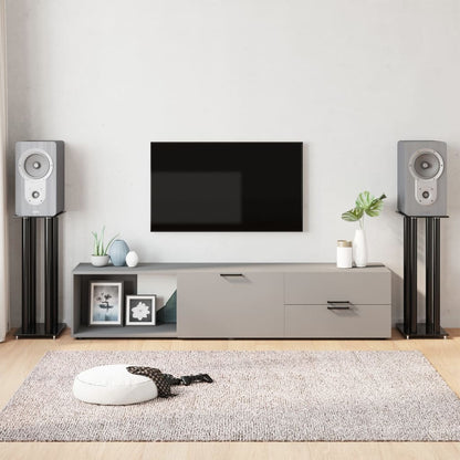 Speaker Stands 2Pcs Tempered Glass 4 Pillars Design