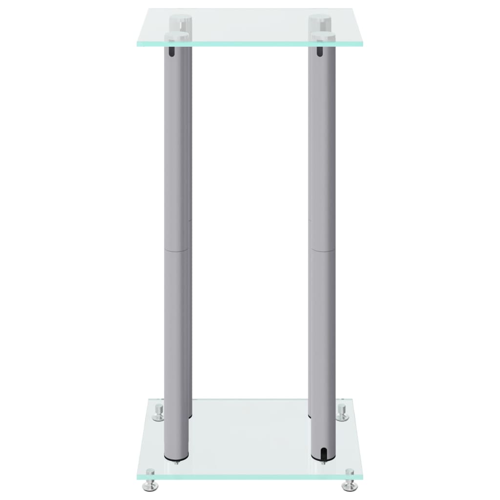 Speaker Stands 2Pcs Tempered Glass 4 Pillars Design