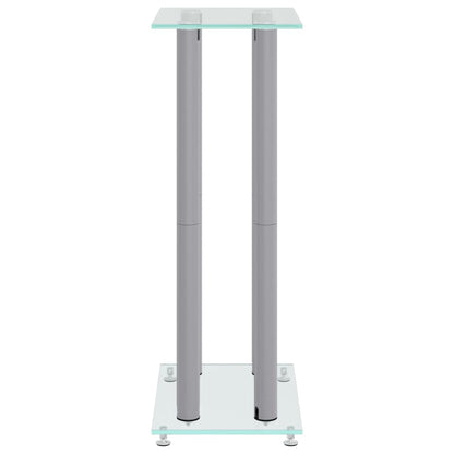 Speaker Stands 2Pcs Tempered Glass 4 Pillars Design