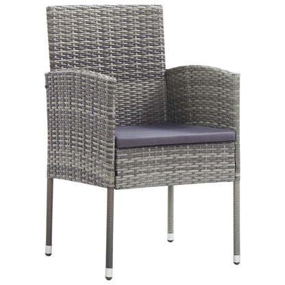 5 Piece Garden Dining Set With Cushions Poly Rattan