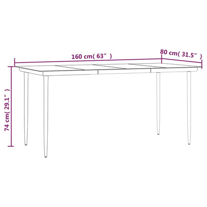 5 Piece Garden Dining Set With Cushions Poly Rattan