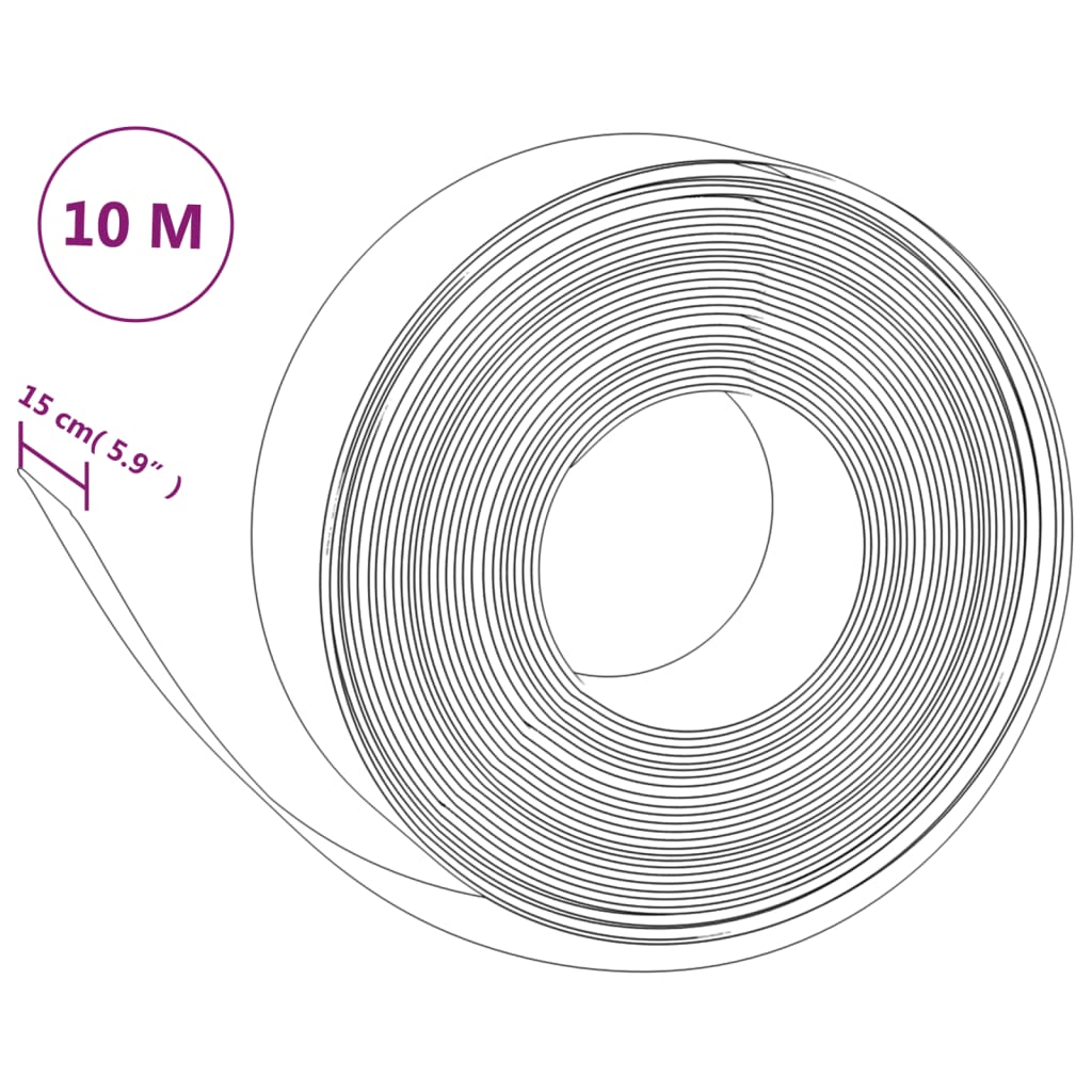Garden Edging 10 M 15 Cm Polyethylene