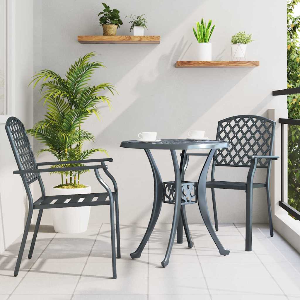 Chair 2 Pcs 56 X 65 X 89Cm Steel